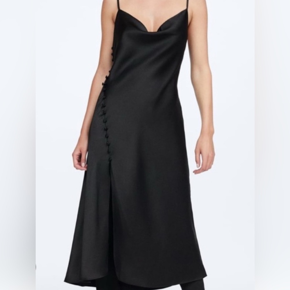 Zara Black Asymmetrical Dress